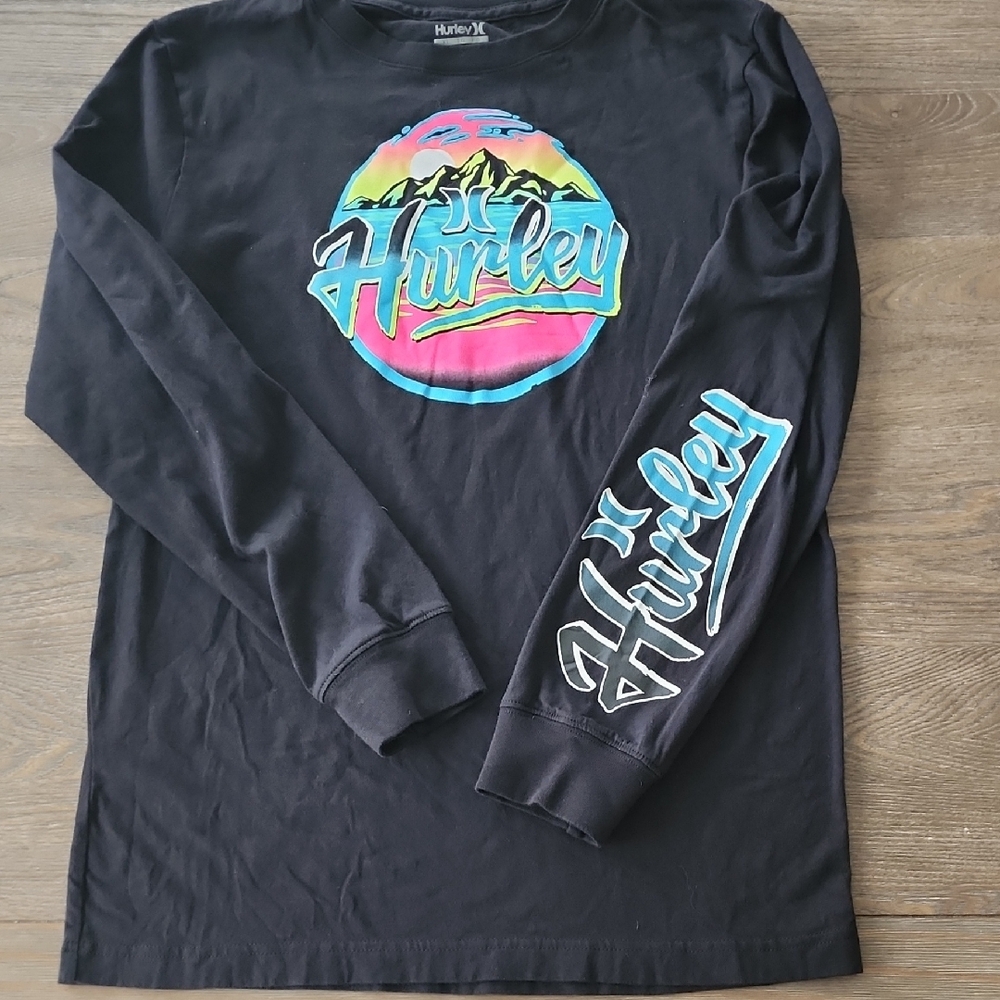 Hurley Black Long Sleeve Graphic Tee